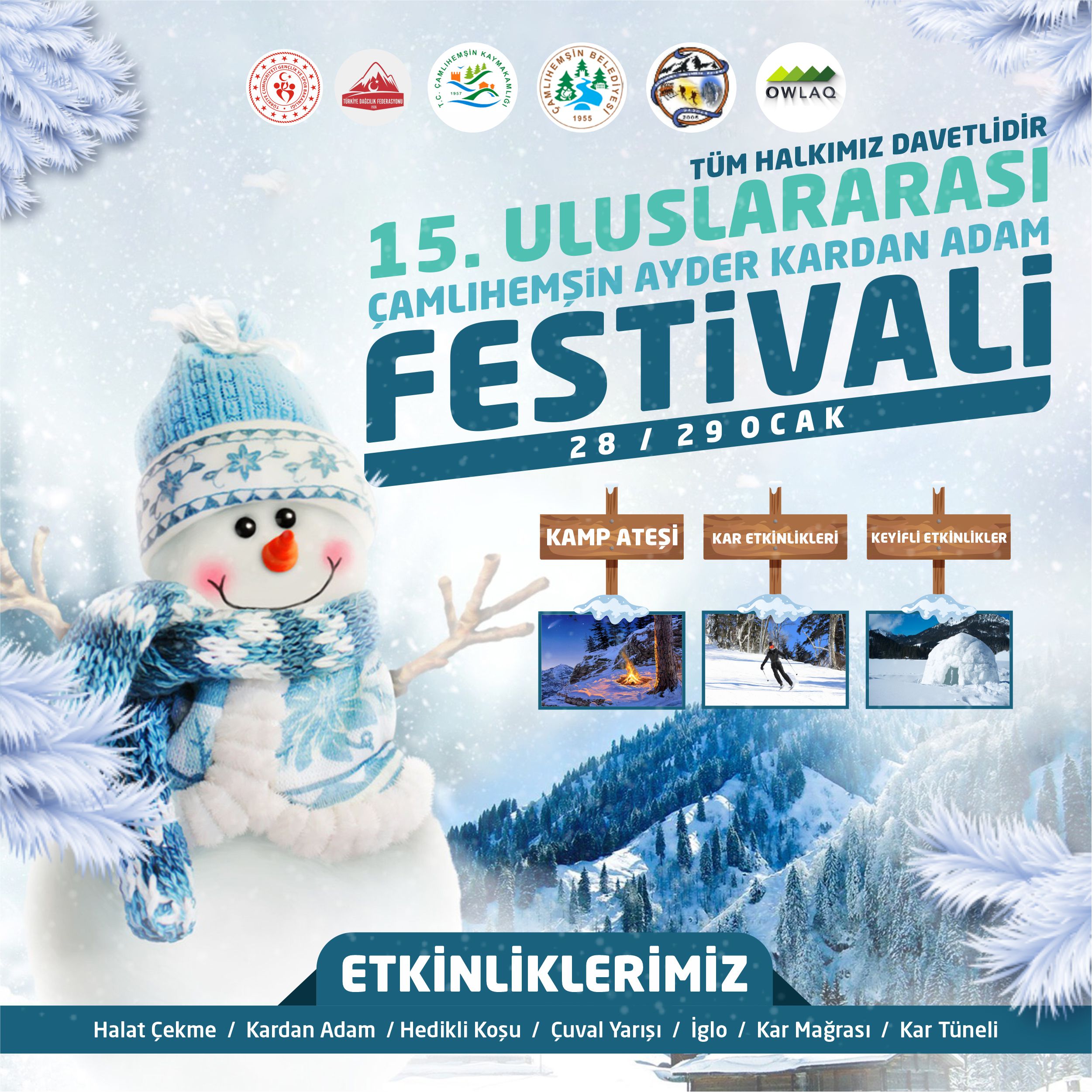 15. Uluslararası Çamlıhemşin Ayder Kardan Adam Festivali